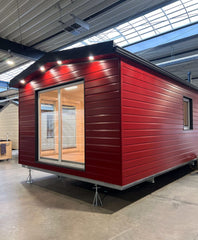 Maison mobile T1 4 saisons – 40 x 10 pi – Finition premium – Année 2025 couleur rouge