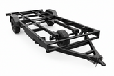 Remorque plate pour tiny house - vue avant