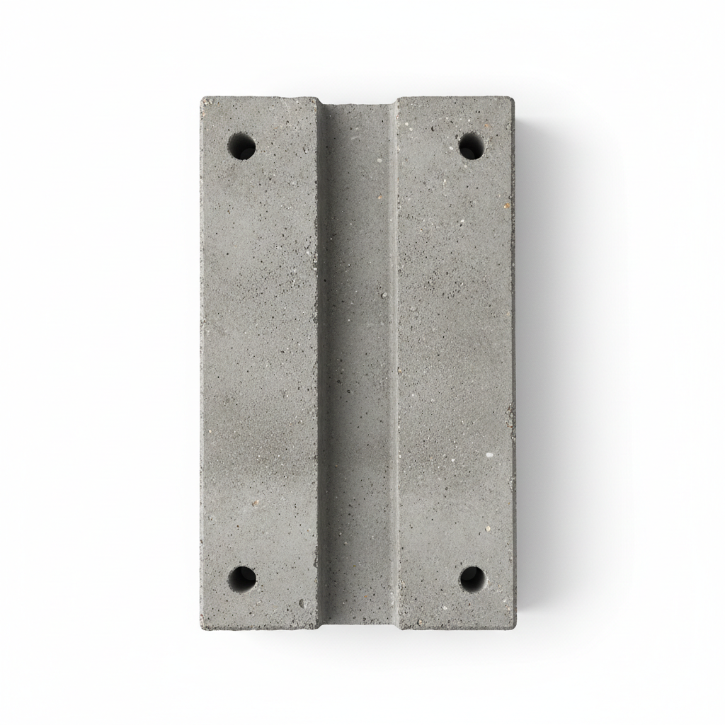 Plot béton pour conteneur - vue du dessus