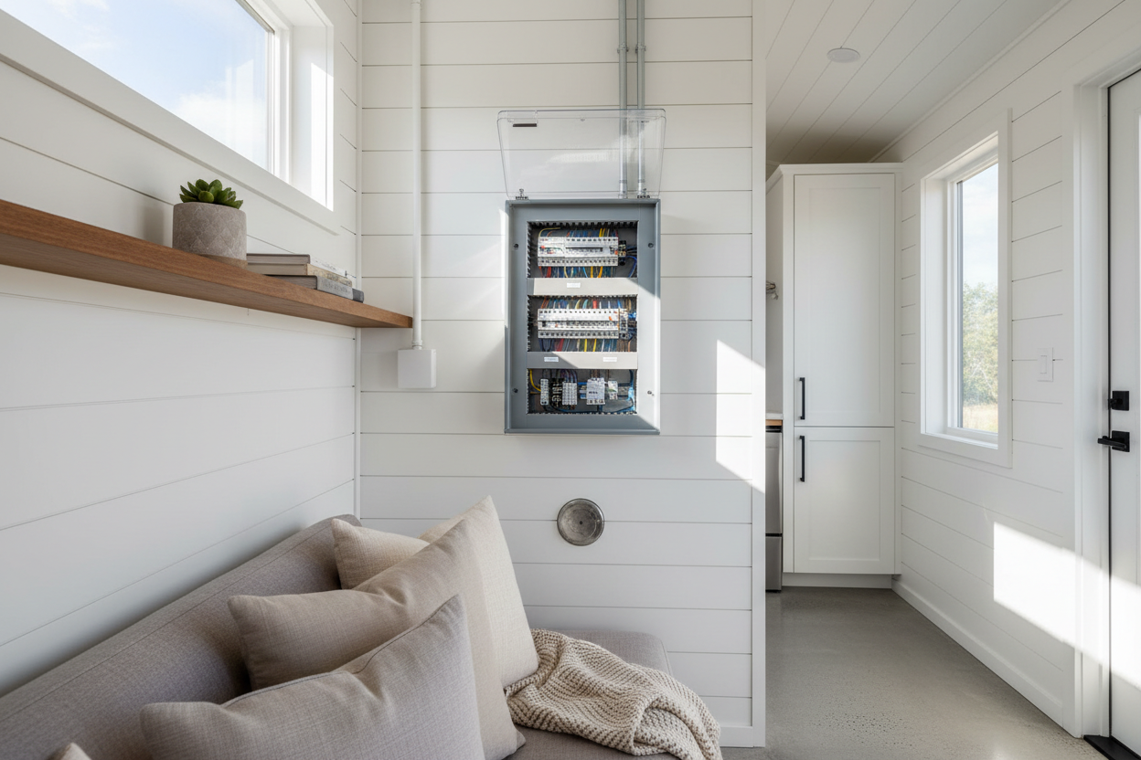 Tableau électrique installé dans une tiny house