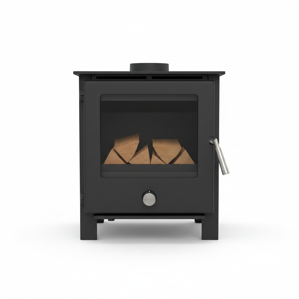 Poêle à bois pour tiny house - vue de face