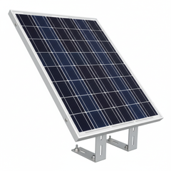 Panneau solaire pour tiny house - vue en angle avec supports