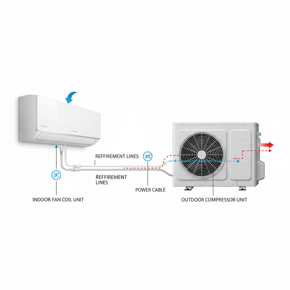 Climatiseur mini-split - système complet