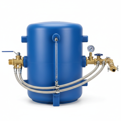 Réservoir d'eau potable - vue de côté avec raccords